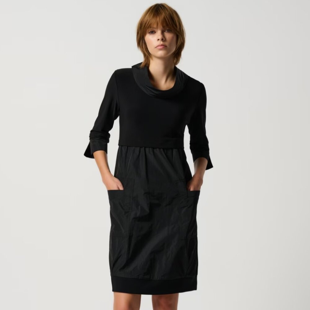 Joseph Ribkoff Cowl Neck Shift Dress NWT size 4